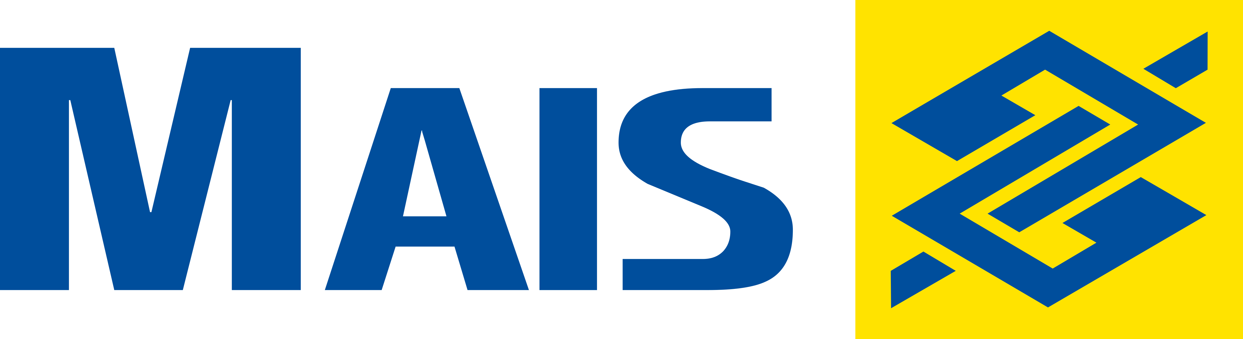 Logo da rede Mais – Correspondentes Banco do Brasil
